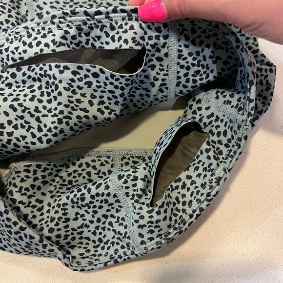 Green Speckled Biker Shorts - Picture 3 of 4